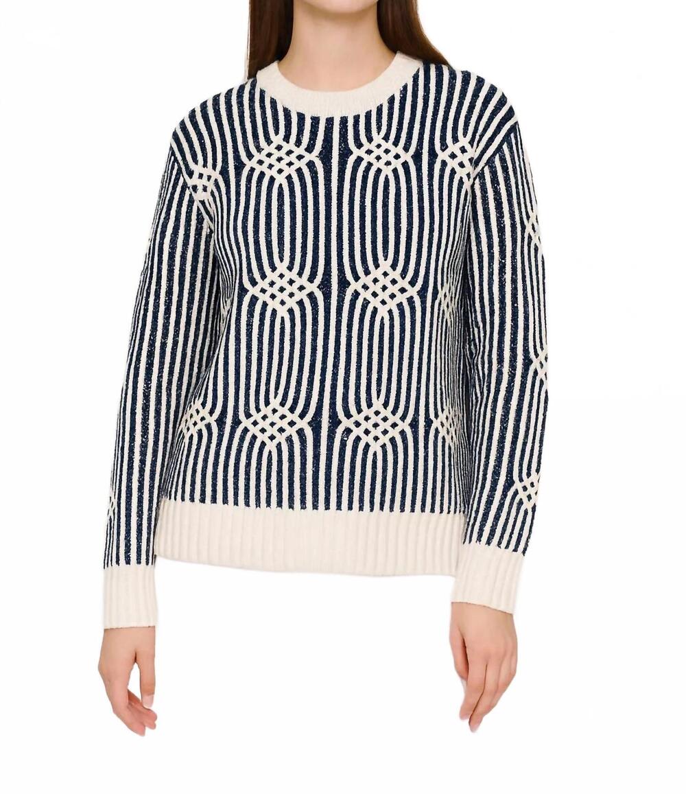 NEW KAMANA web artwork knit sweater in black